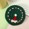 Christmas Tree Snowman Pattern Knitted Cup Mat Handmade Coffee Mug Pad  Coffee Table