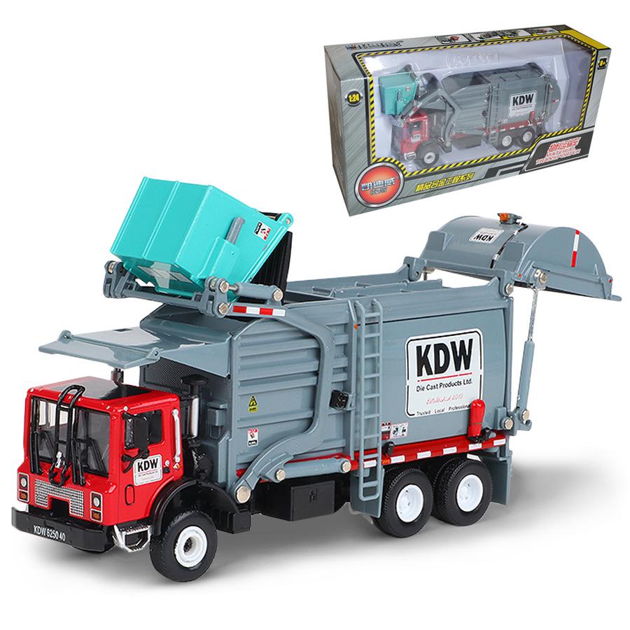 Cadywell 1:24 Garbage Sorting & Disposal Truck Model Toy, Alloy Material