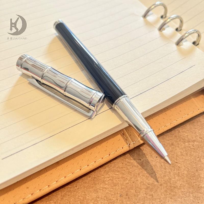 Premium Luxury Black Color Bamboo Design Metal Pen with logo High Quality Custom Gift Branded Ballpoint Pen чёрный