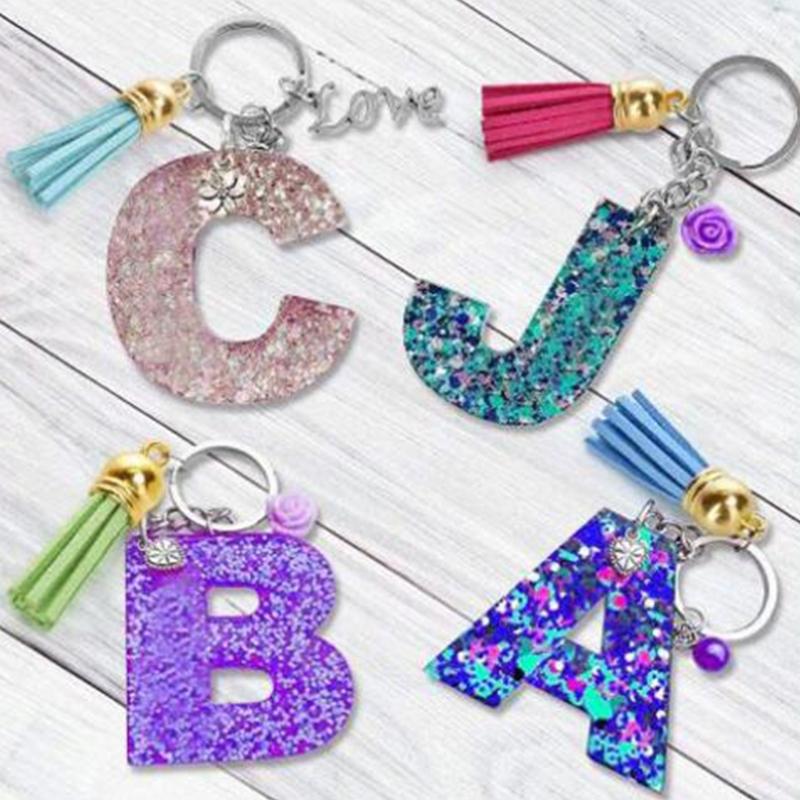 220 Pcs Resin DIY Crafts Jewelry for Key Ring with Chain Jump Rings Screw Eye Pins Golden Silver Keychain Rings Set