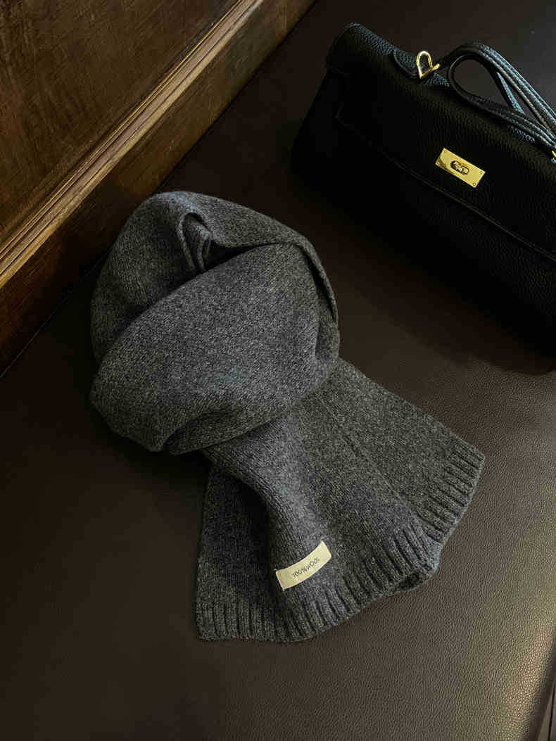 

Отборный австралийский шарф из чистой шерсти 100% кашемира для мужчин и женщин, зимний теплый вязаный шарф для пар темно-серого