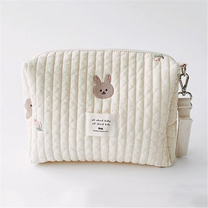Cute Embroidery Bag for Baby Stroller with Hook Nappy Bag Baby Diaper Bag for Baby Accessories Mom Bag for Baby Things