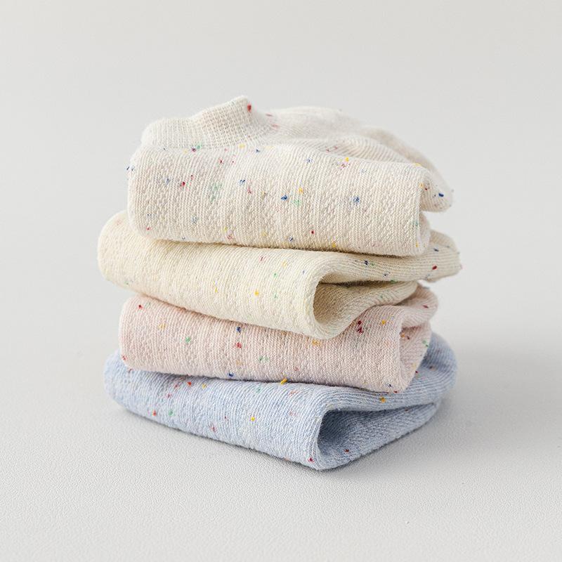 Dot Yarn Women's Spring and Summer Thin Cotton Socks, Shallow-mouthed Invisible Short Socks, Silicone Anti-slip and Non-dropping Heel Socks