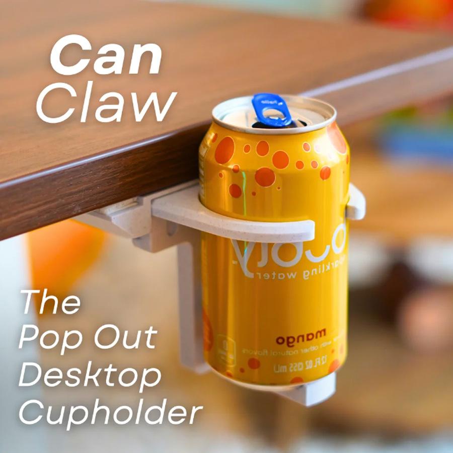 

Folding Under Table Cup Holder Can Claw Retractable Drink Holder белый