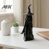 Faceless Wizard Home Decor 3D Printed Witch Figurine, Gothic Sculpture, Creative Matte Black Sculpture Desktop Ornament for Halloween Decoration