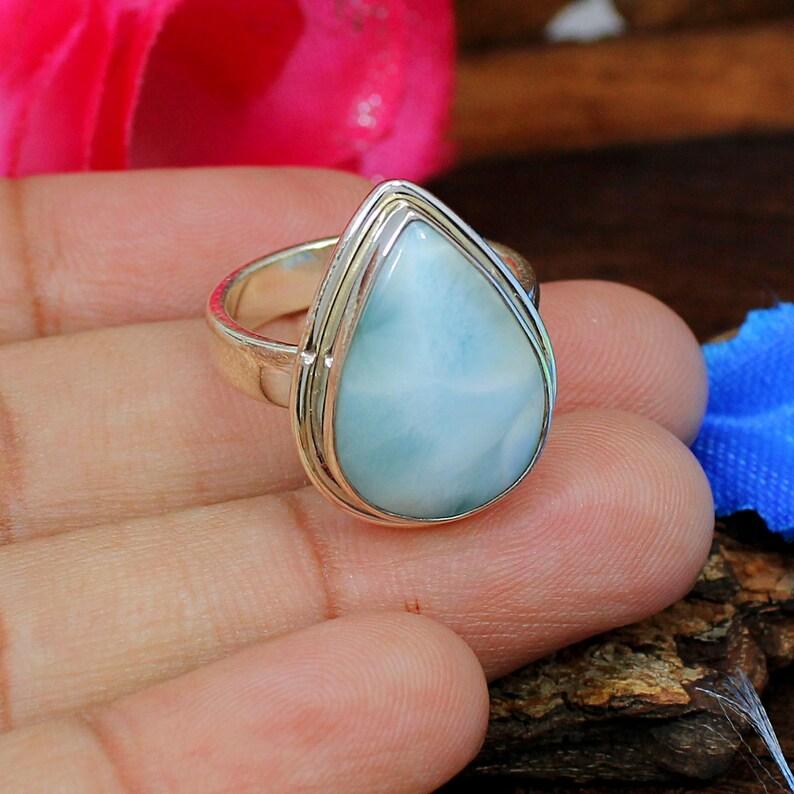 SILVERNROCK Larimar, Anello A Fascia In Argento Sterling 925, Da - Foto 7