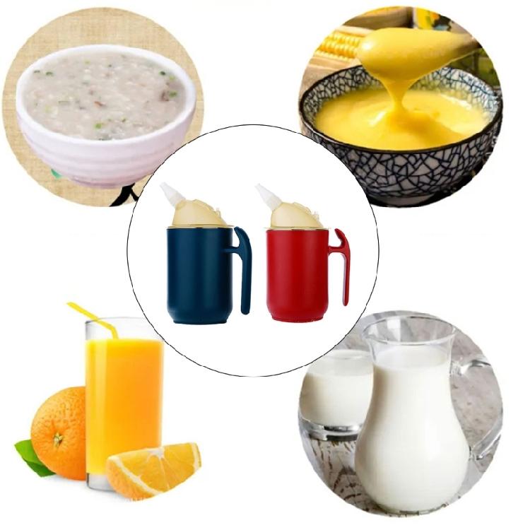 Tazza con Cannuccia Anti-Sversamento 400ml Manico Ergonomico Tazza da Bere Per Anziani Pazienti Allettati Lavabile in Lavastoviglie Acciaio