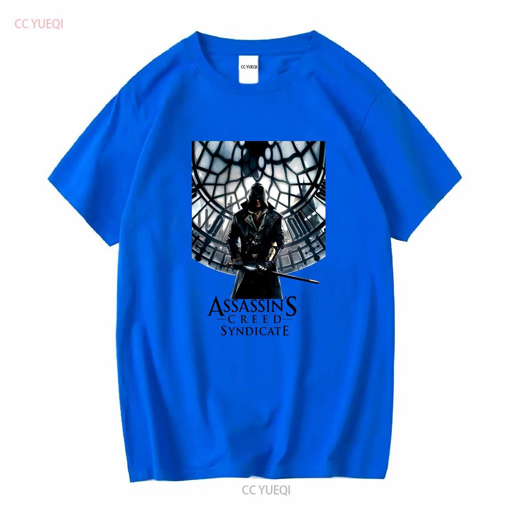 Assasins Creed Syndicate T Shirt M 19x26 Faded Black Action Adventure Video Game Long or Short Sleeves Vintage Washed Versatile