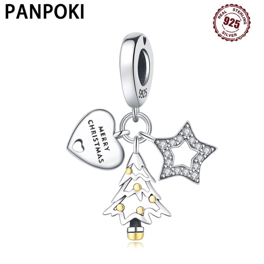 copper Christmas Tree Festival Pendants Bracelets Charm Bead Charms Compatible With Women Jewellery Party Decorate Bead Charms Do It Yourself Gifts Ac