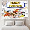 Custom Name Looney Tunes Print Tapestry, Backdrop, Easy Setup, Ideal for Bedroom, Office & Living Room, with Aesthetic Wall Hanging Decor.