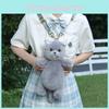 Plush British Blues Animal Cat Backpack Schoolbag Realistic Purse Travel Bag