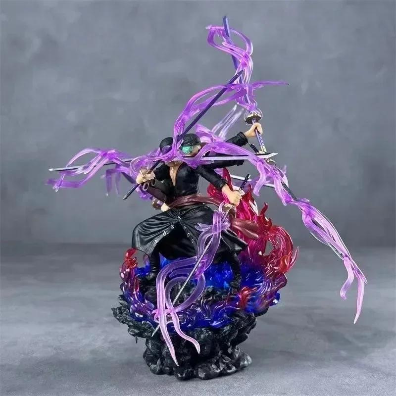 24cm Anime One PieceRoronoa Zoro Figure Figurine Wano Onigashima 9 Swords Style Action Figurine PVC GK Statue Model Toys Gift