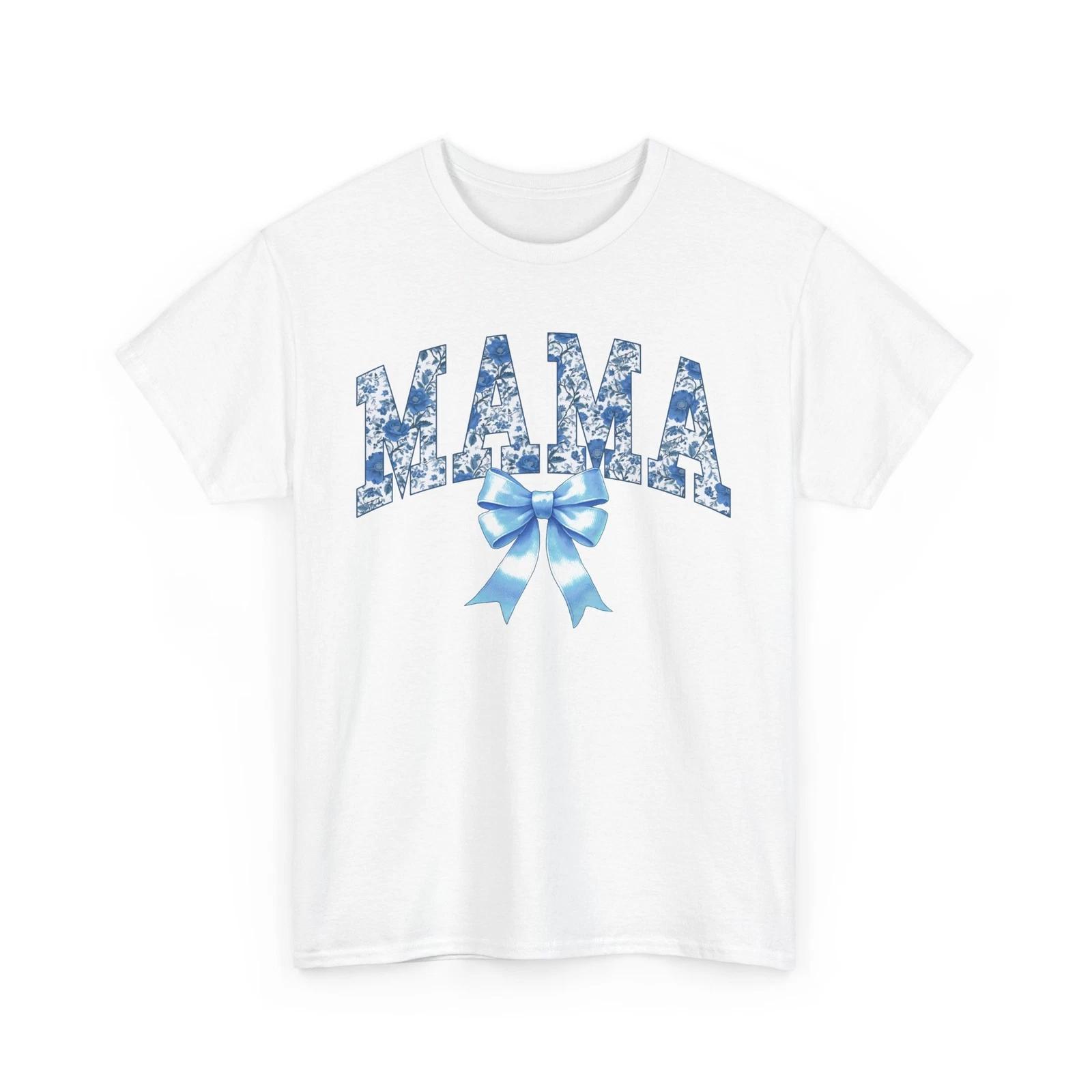 

Mama Floral Blue T-Shirt | Vintage Botanical Tee | Nature Lover Shirt 46 L