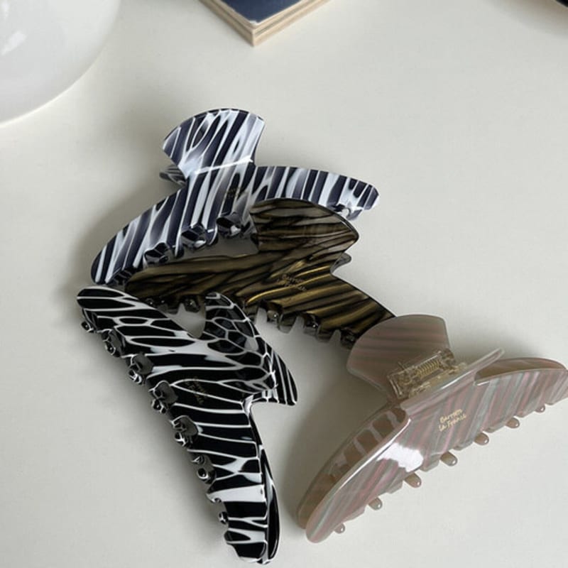 

mosxe Art stripe hair-clip (4color) gold