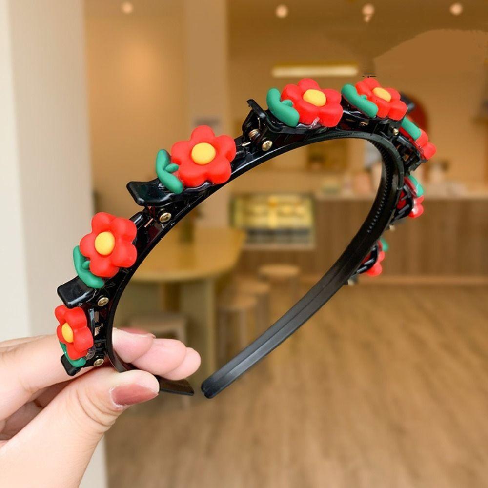 Colorful Flower Children's Wave Hair Hoop Korean Kids Teeth Headband  Hair Accessories