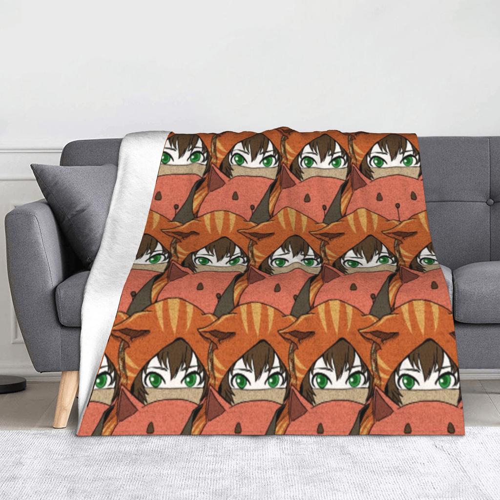Shin Tsukimi Sou Hiyori Yaoi Blankets Autumn/Winter Your Turn To Die Game Multi-function Warm Throw Blanket for Sofa Thin Quilt