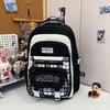 Schoolbag High Value Plaid Contrasting Color Backpack Female Campus Style Student Schoolbag Large Capacity Lightweight College Style Casual Backpack