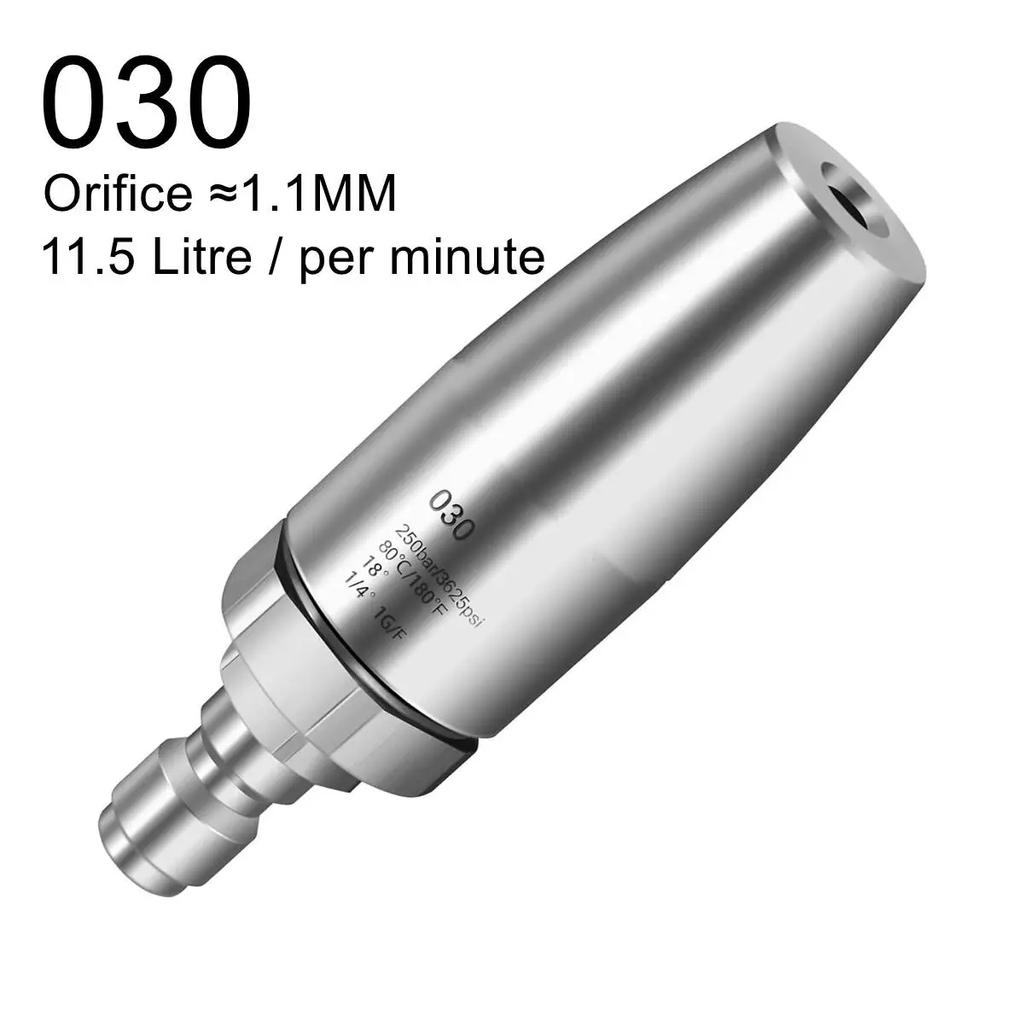 Mit 1/4 Schnellanschluss Edelstahl 3625 PSI Turbodüse für Hochdruckreiniger rotierend für Heiß- und Kaltwasser