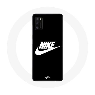 Pouzdro - Nike - Galaxy A41 - Měkké - Černo-bílé logo