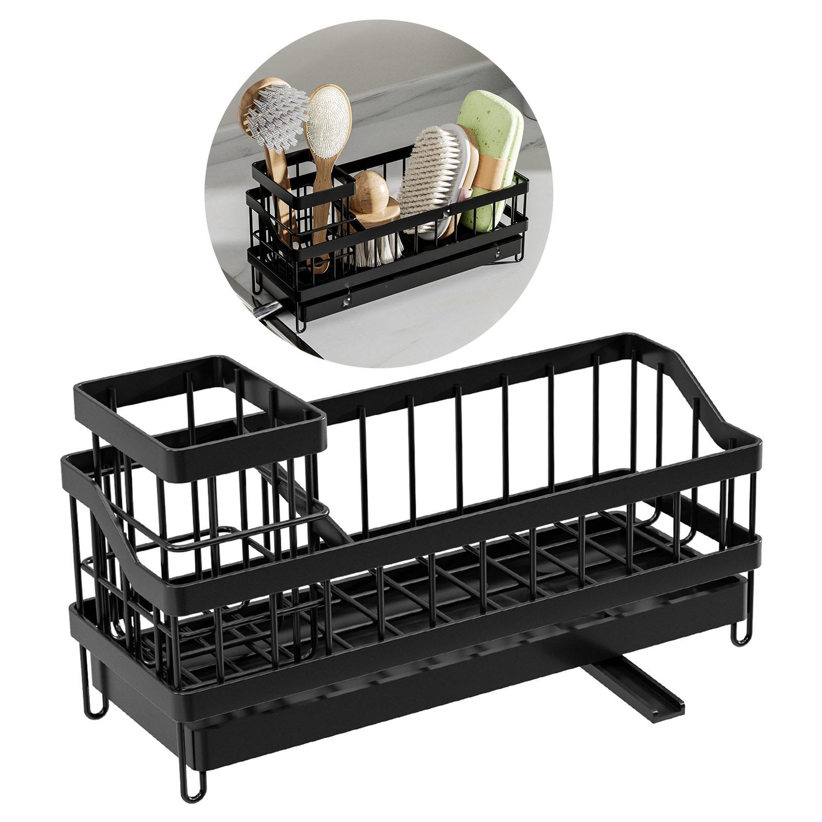Kitchen Sink Organizer Countertop Sponge Holder Metal Dishcloth Holder Rack Countertop Dish Drying Rack Easy to Use