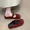 Bow 2025 bag head half slippers femininity Mary Jane shoes shallow mouth flat bottom summer new inner height increase round head