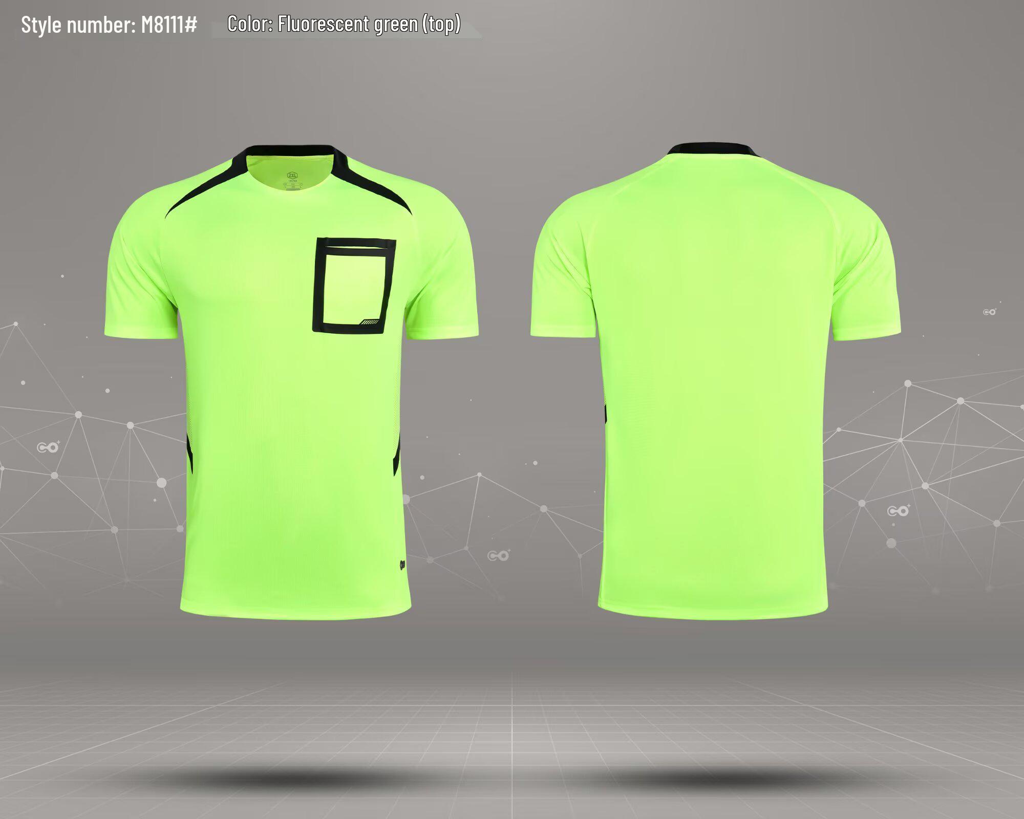 

Комплект формы судьи: Джерси с коротким рукавом и экипировка для профессиональных футбольных матчей See Description for Sizes