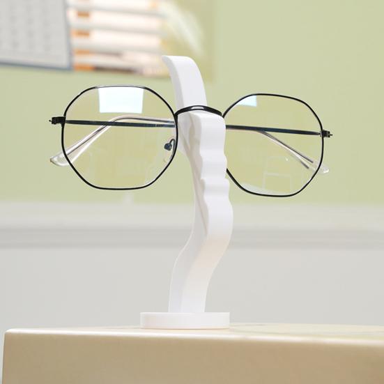 Szklany uchwyt w kształcie twarzy Abstrakcyjny stojak do ekspozycji okularów przeciwsłonecznych z boczną twarzą Organizer do przechowywania na biurko Drukowany 3D do domu, biura, sypialni, stolika nocnego, dekoracji biurka