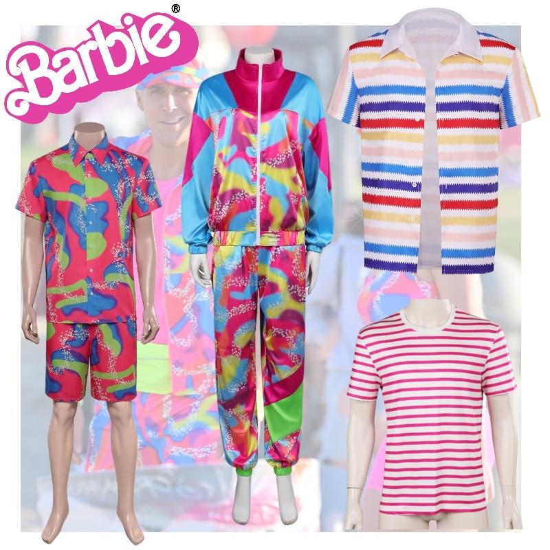 New Cross-border Movie Barbie Cos Costume For Barbie Ken Punk Style Jacket Moisture-wicking Fabric