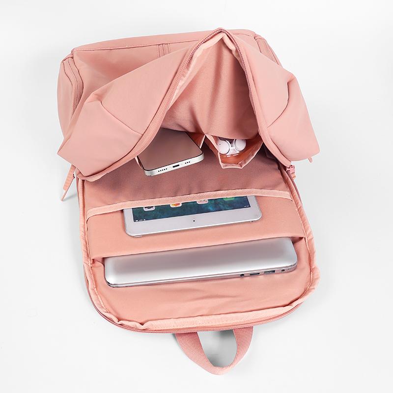 Nylon Backpack Solid Color Large Capacity Backpack