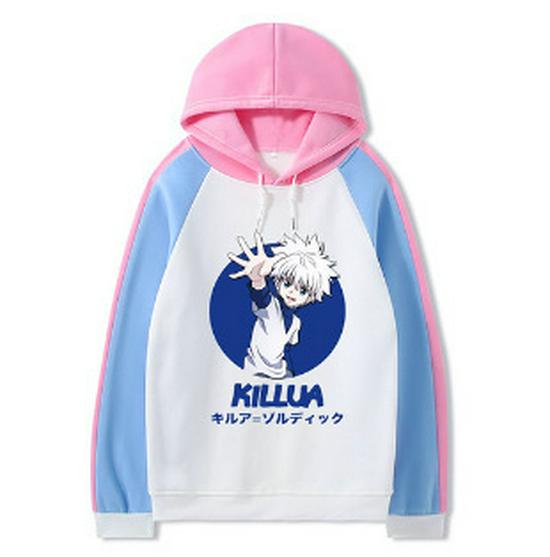 

Худи Киллуа с аниме-принтом, цветное, блокколор - Универсальная повседневная толстовка с длинным рукавом 3X-Large