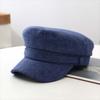 Visor Hats Fashion Octagonal Cap Cotton Linen Ladies Flat Cap Vintage Navy Hats  Travel
