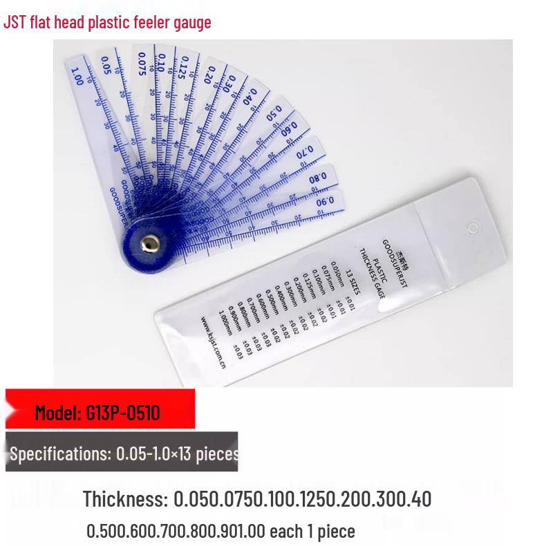 

JST Opaque Plastic Feeler Gauge 0.05-2mm - Single Piece Laser Line