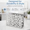 Hollow Out Metal Napkin Holder Glossy Edge Stainless Steel Napkin Holder  Kitchen Countertop