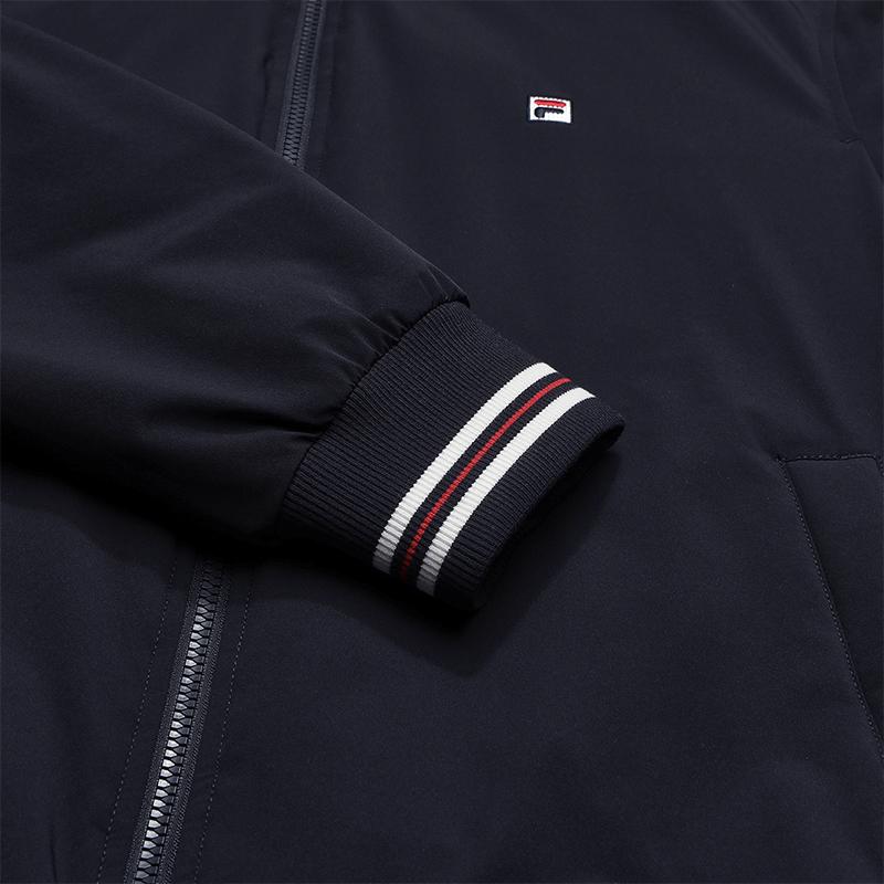 Fila Heritage Classic Comfortable Soft Baseball Collar Cardigan Cotton Jacket Men Jackets Legendary-Blue F11M548912FNV