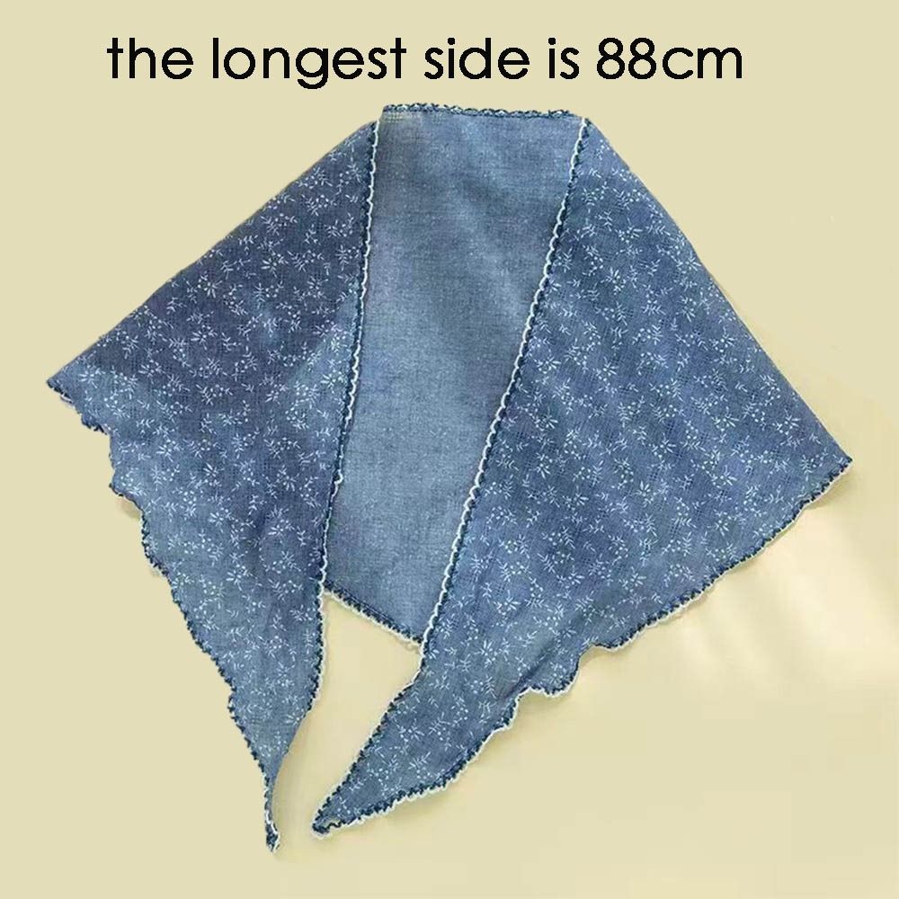 Sweet Lace Design Flower Neck Scarf French Style Gentle Head Wrap Headband Turban Hair Ribbon Summer Season