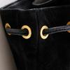 GUCCI Bamboo Backpack Daypack Old Gucci black Suede Women Used