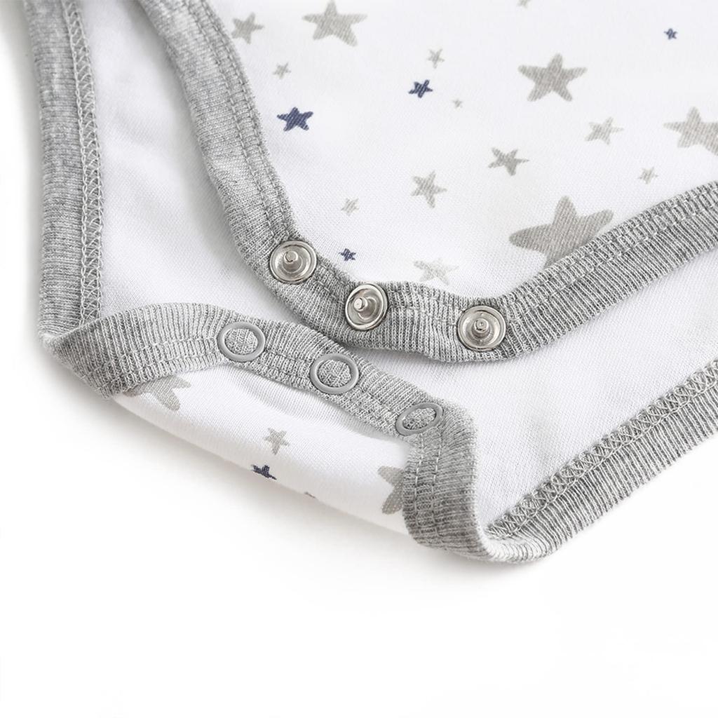 MAMIMAKA Baby Bodysuit Short Sleeve One Piece Newborn Baby Clothes Baby Boys 5 Piece Months Girls, Bodysuit-07, 0-3