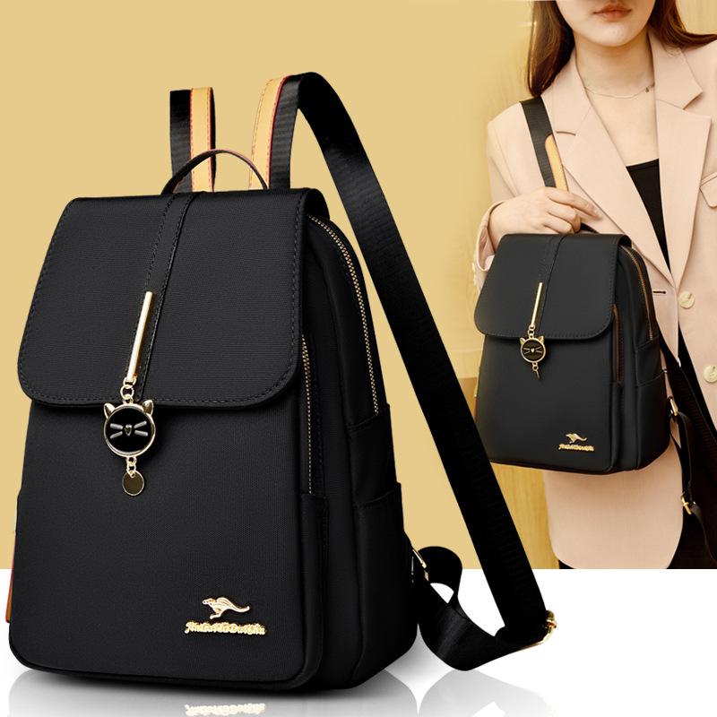 Daishu backpack women's 2025 new travel oxford cloth backpack middle-aged versatile fashion canvas schoolbag large capacity