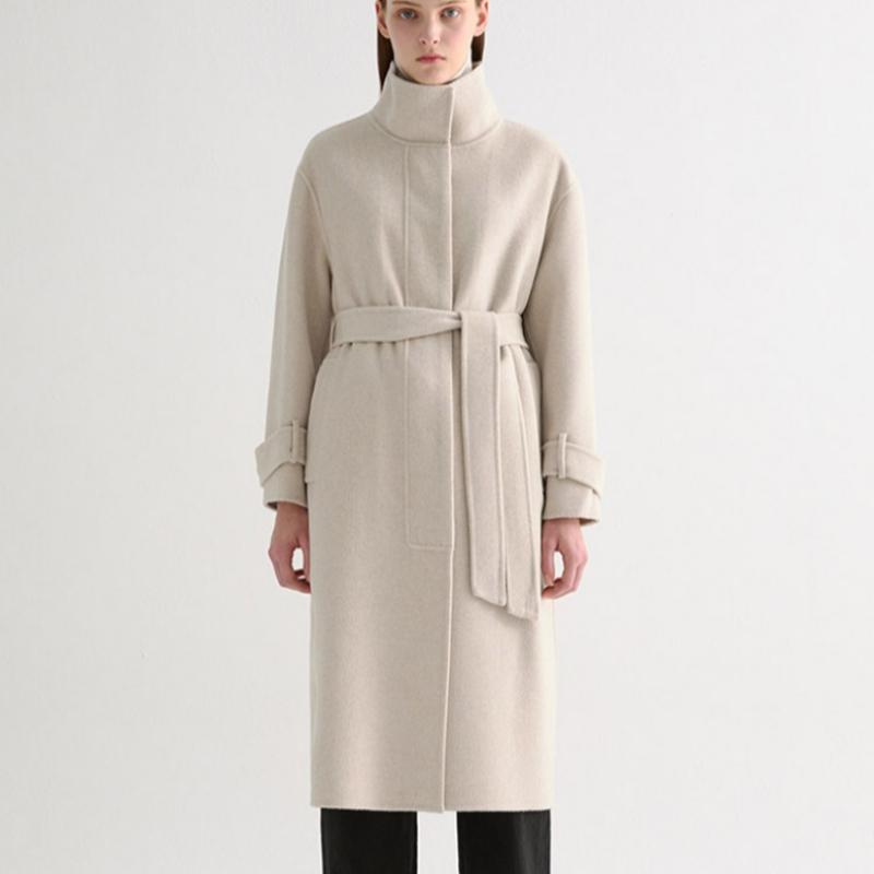  Palton cu guler înalt, lucrat manual în cașmir, She S miss, Swhcto41090 Om