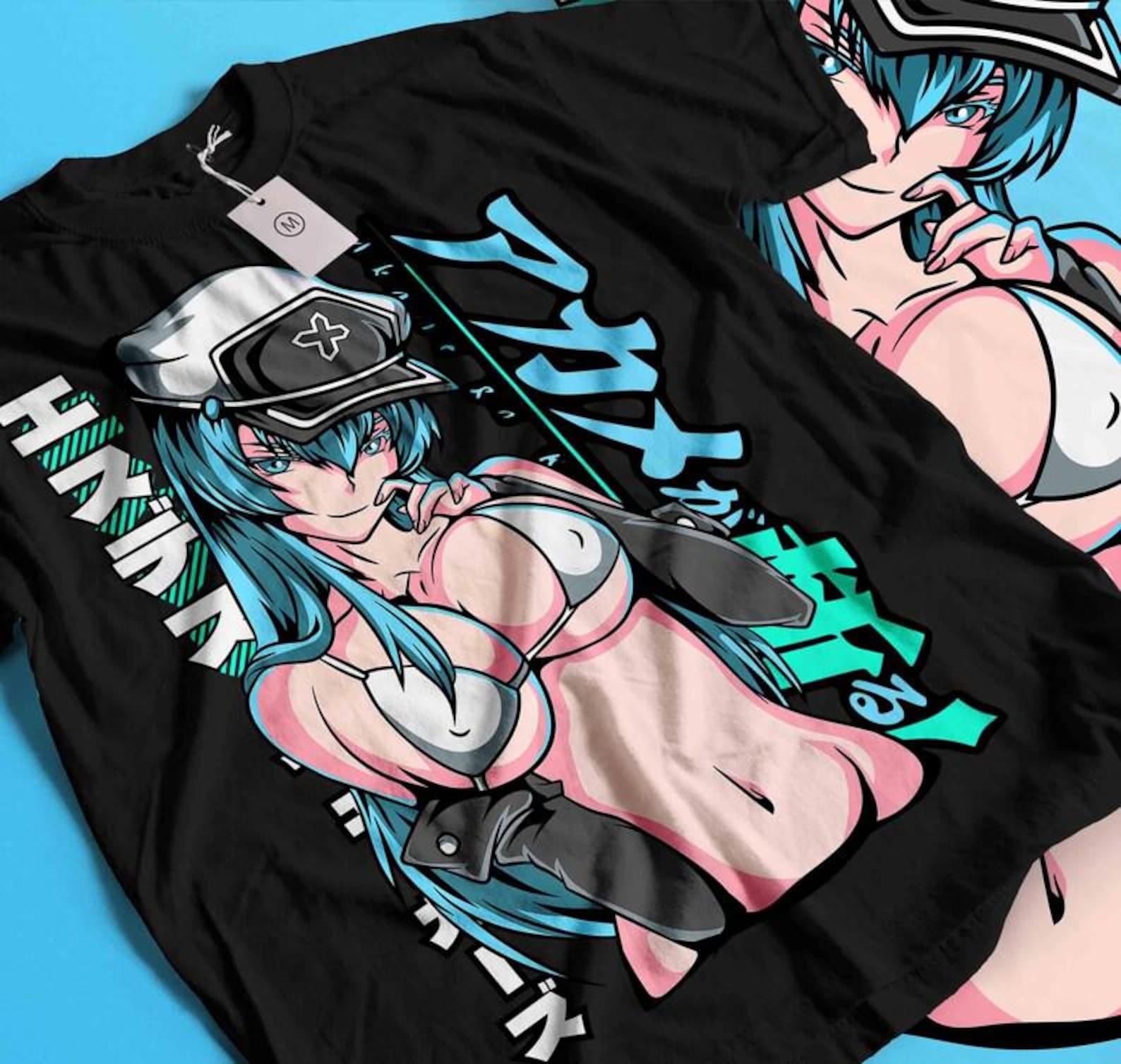 Unisex Waifu Material Anime T-Shirt, Anime Woman Shirt XL