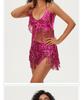 Cross-border Belly Dance Jazz Costume: Nightclub Tassel Uniform, Sequined Skirt