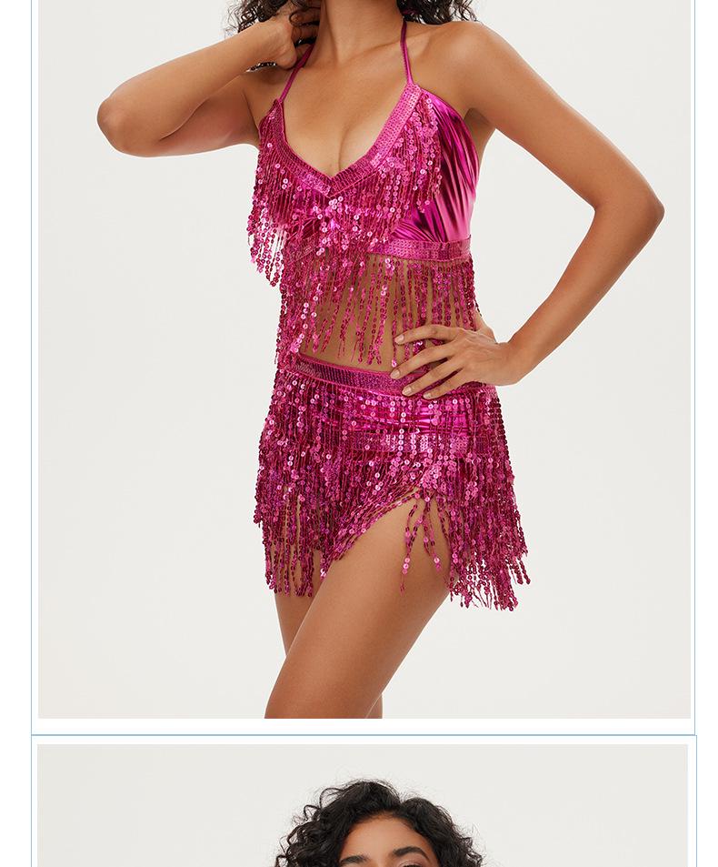 Cross-border Belly Dance Jazz Costume: Nightclub Tassel Uniform, Sequined Skirt