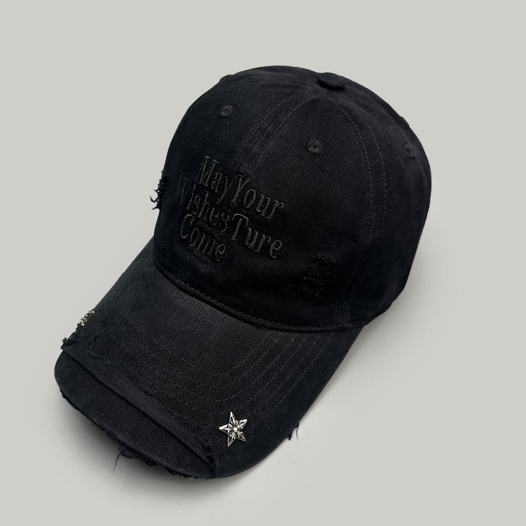 Spring And Autumn Cave Wind Star Rivet Embroidery Letter Baseball Cap Men'S And Women'S Shade Personality Street Cap
