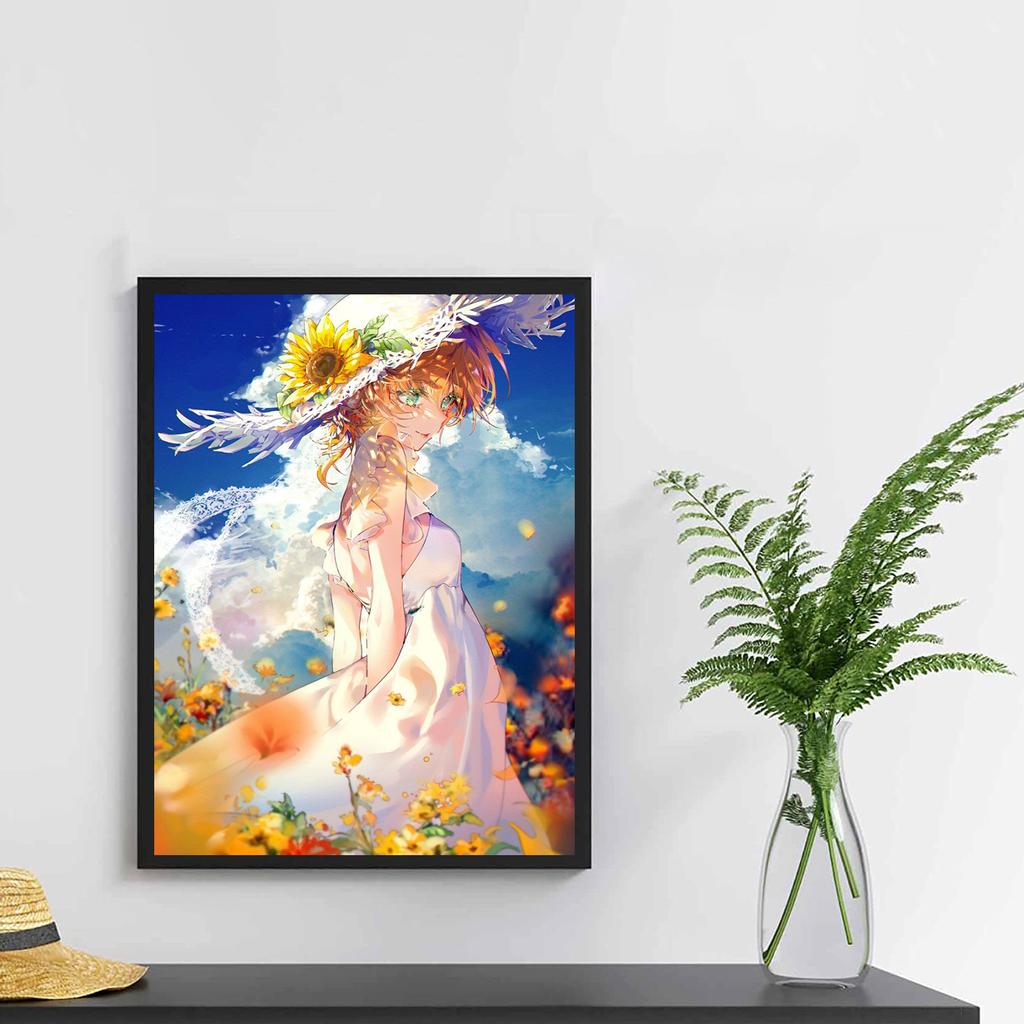 5D DIY Diamond Painting Beautiful Little Girl Cross Stitch Kit Mosaic Diamond Embroidery Rose Full Round Square Drill Home Decoration