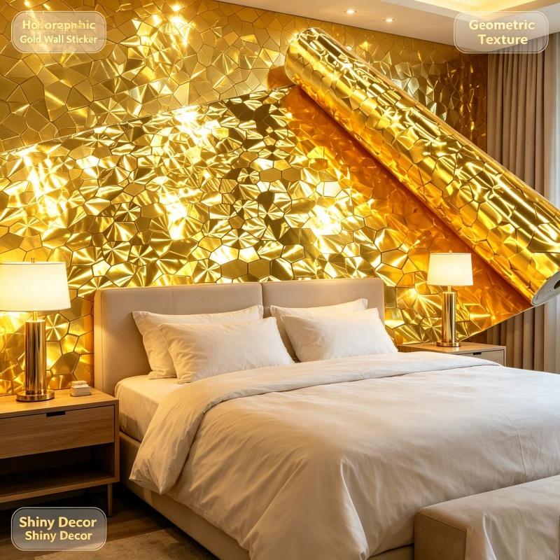 Adesivi Murali Specchio Metallico 3D di Lusso Autoadesivi Impermeabili Resistenti all'Olio Rimovibili Decorazione Murale di Sfondo per la Casa