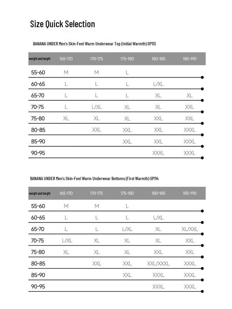 Beneunder Men's GP114 Thermal Base Layer Pants