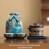 Vintage Charm Portable Ceramic Tea Set