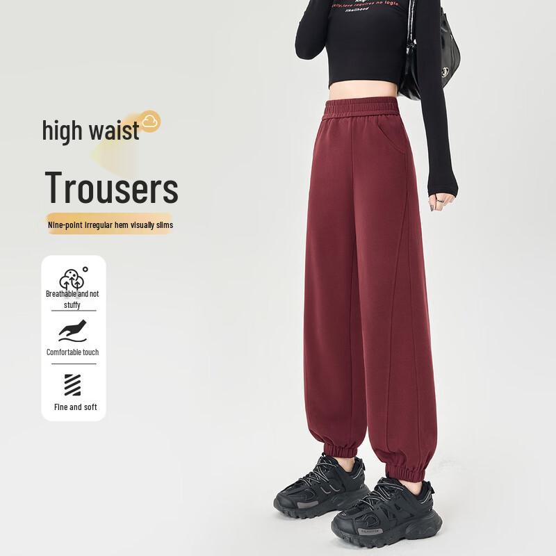 

Women s High-Waist Casual Jogger Pants L