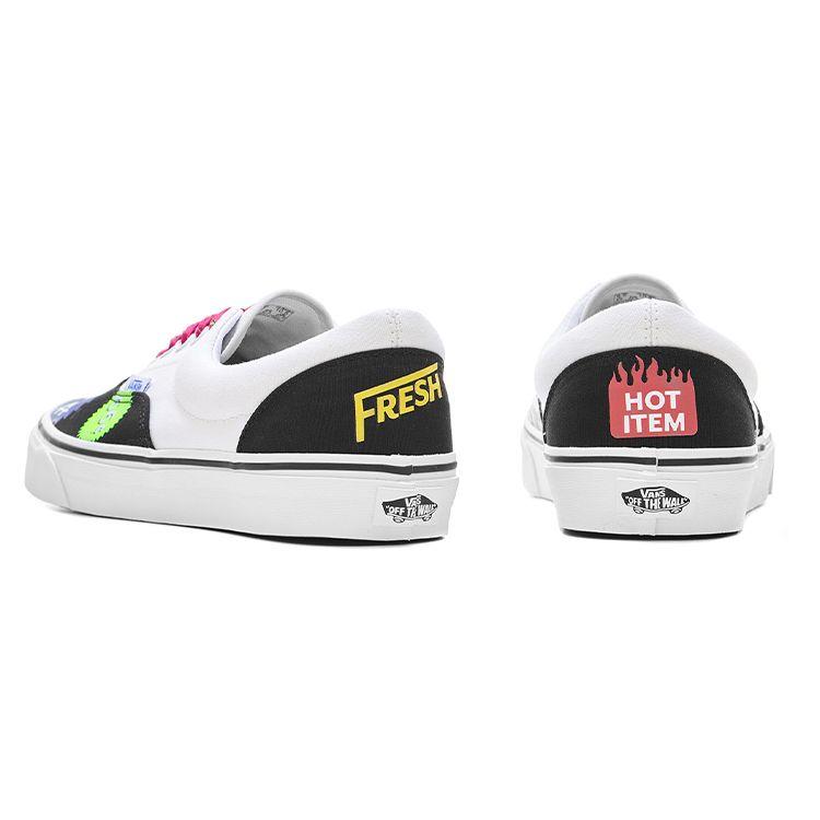 Vans Era Supermarkt Kollektion Trendige Vielseitige Lässige Niedrige Skate-Schuhe Unisex Sneaker Schwarz Weiß VN0A54F140L
