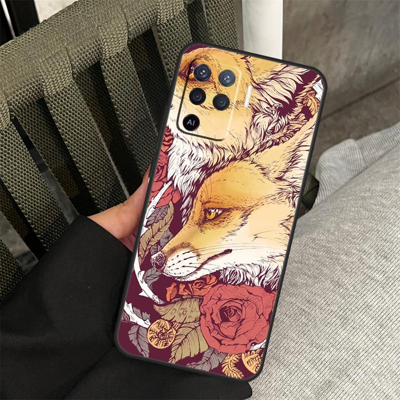 Cartoon Tier Fuchs Hülle Für Oppo A80 A60 A40 A94 A54 A98 A78 A18 A38 A58 A16 A76 A96 A17 A77 A74 A57S A15 Abdeckung